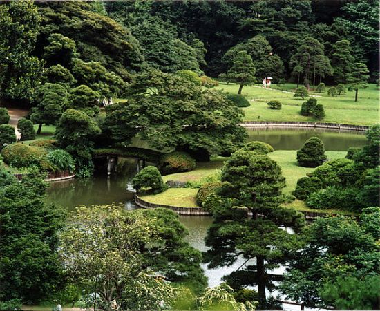 Rikugien, a Japanese garden in Tokyo, Japan, photographed by Fg2 on March 29, 2005.