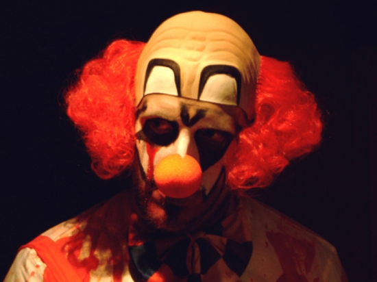 Scary Clown, photographed by Graeme Maclean in 2005.